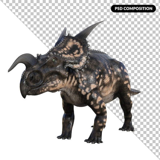 PSD einiosaurus 공룡 절연 3d 렌더링