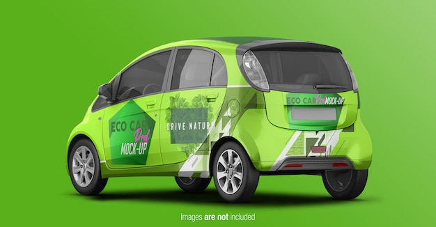 Eko Car Mockup Zobacz Perspektywny Widok