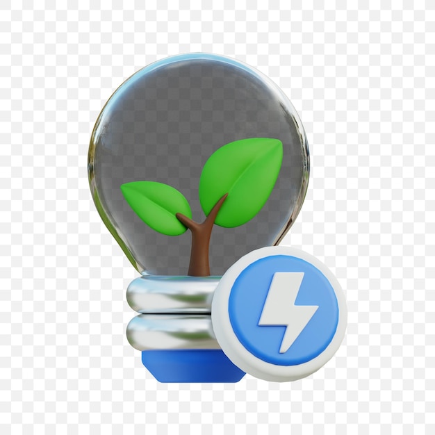 Ekologiczna energia 3d ikona