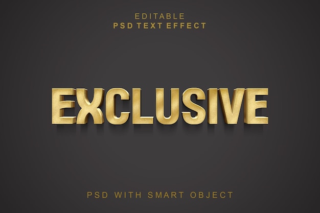 PSD ekskluzywny efekt tekstowy 3d