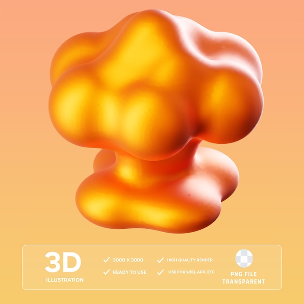 Eksplozja PSD 3D Ilustracja