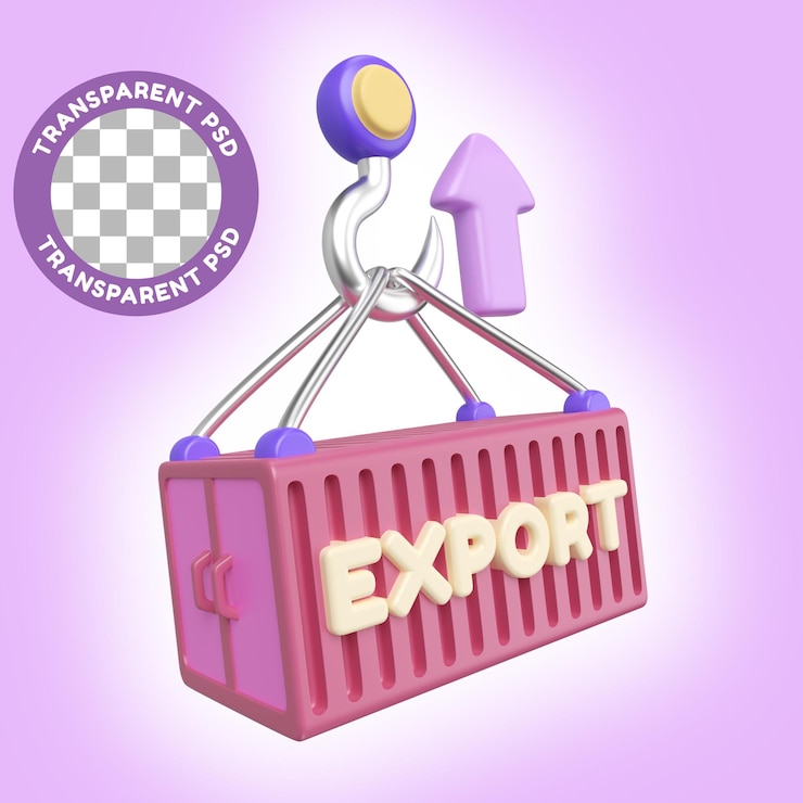PSD eksportuj ikonę ilustracji 3d