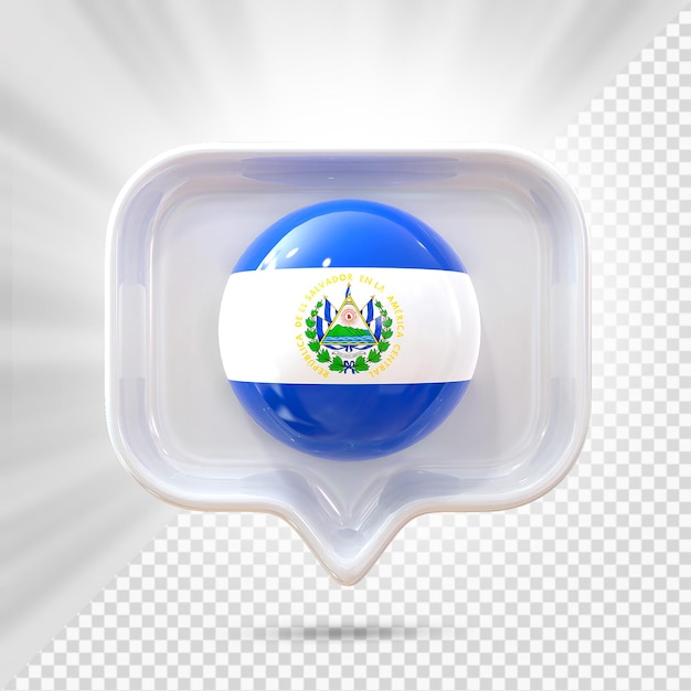 El salvador flag icon 3d