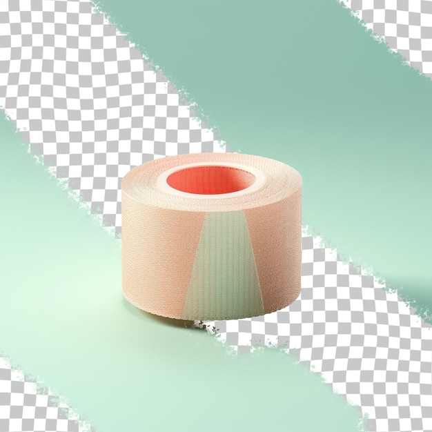 Elastic medical bandage tape isolated on transparent background