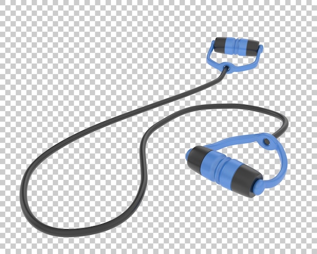 Elastic rope on transparent background 3d rendering illustration