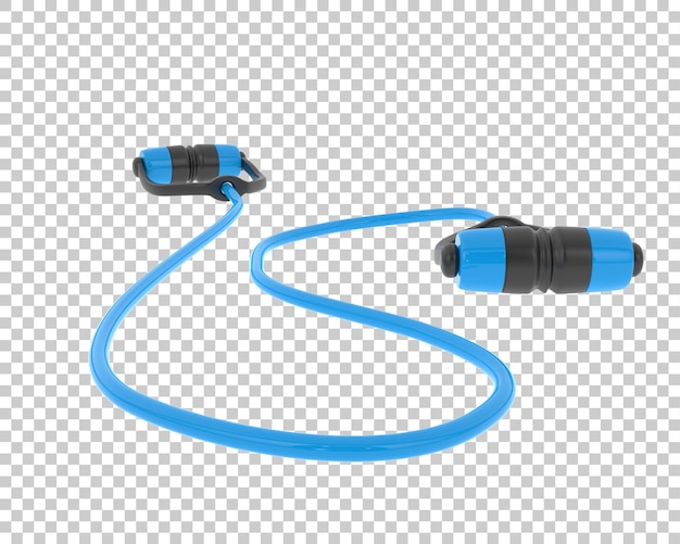 Elastic rope on transparent background 3d rendering illustration