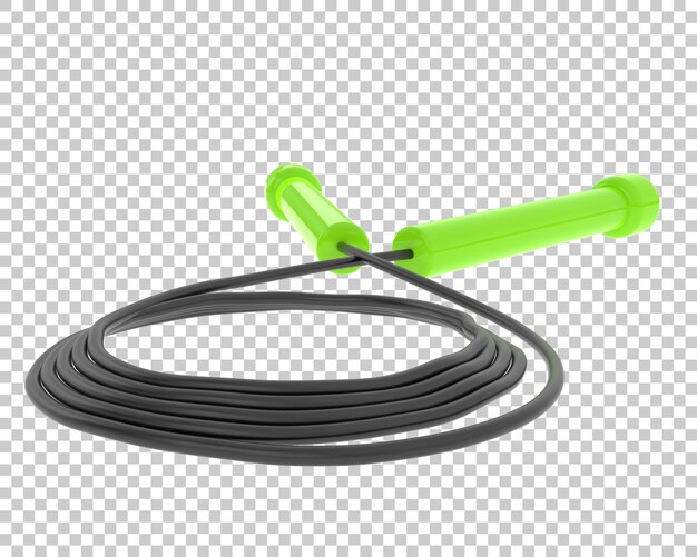Elastic rope on transparent background 3d rendering illustration