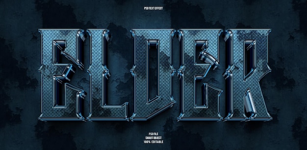 PSD elder 3d editable text effect