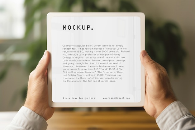 elderly person working mockup