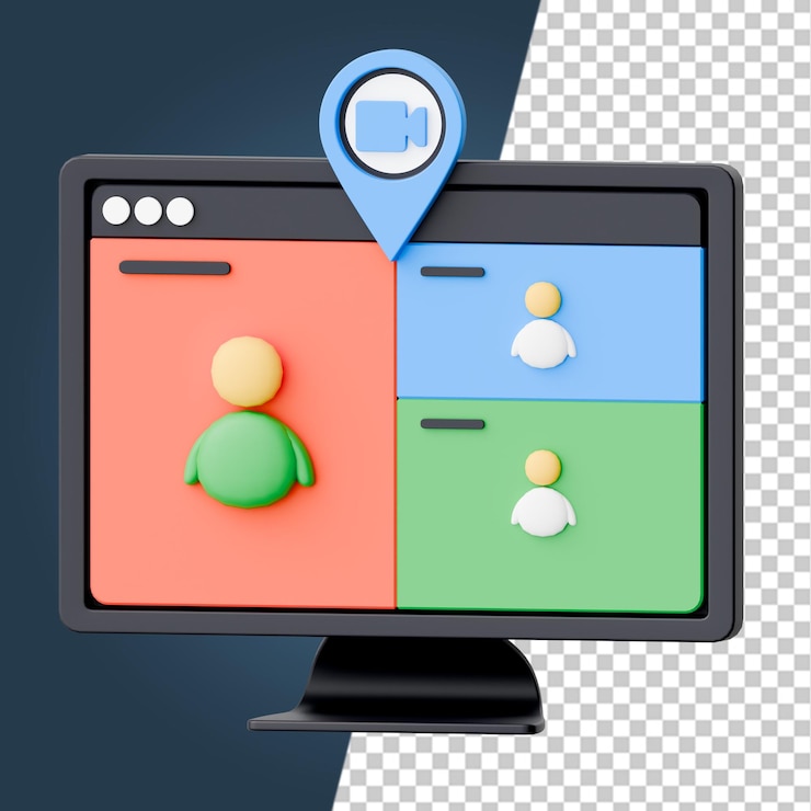 PSD elearning 3d icons render clipart
