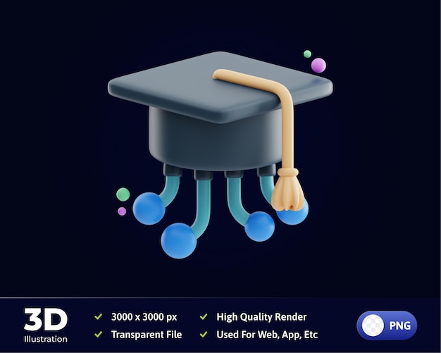 Elearning digitalization 3d illustration