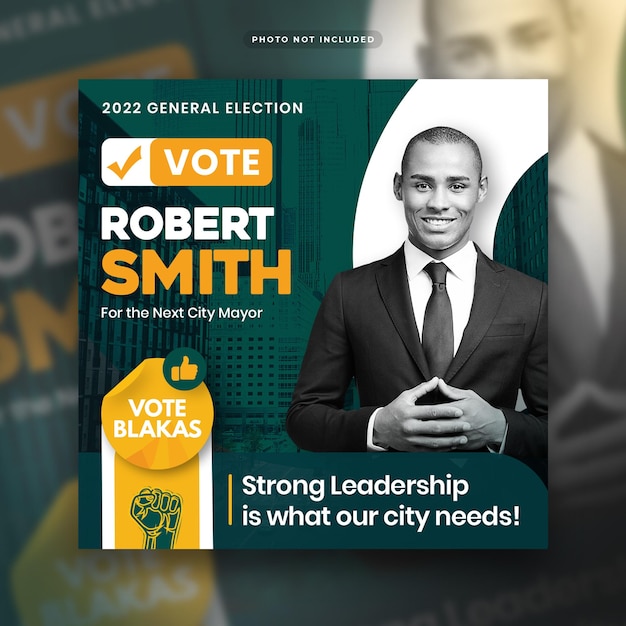 Election flyer instagram social media post and web banner