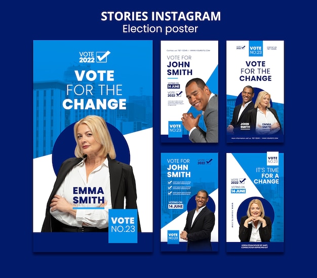 PSD election and politics instagram stories collection