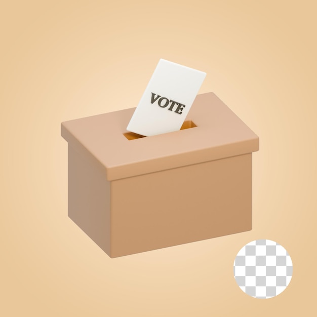 Icona del voto elettorale 3d