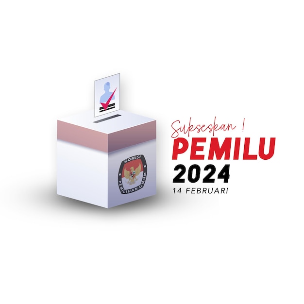 Election vote box election illustration pilkada or kpu