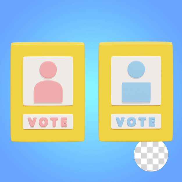 election voting 3d icon