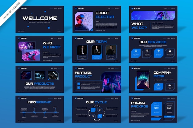 Electra virtual reality presentation design template