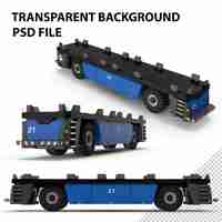 PSD electric agv trailer png