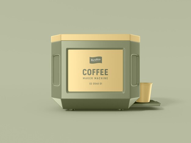 Mockup di branding del distributore di caffè elettrico