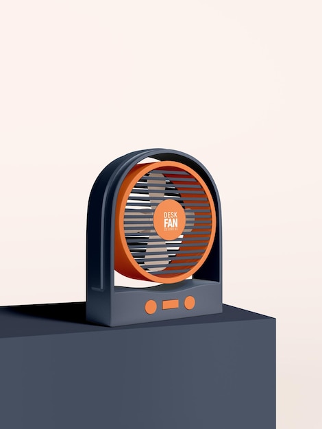 Mockup di branding del ventilatore da scrivania elettrico