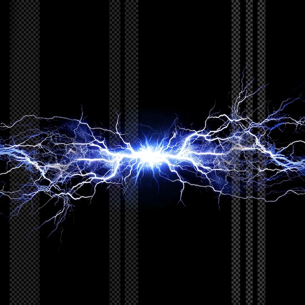 PSD electric discharge transparent background