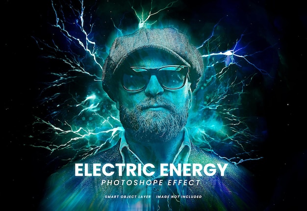 PSD electric energy photoshop effect