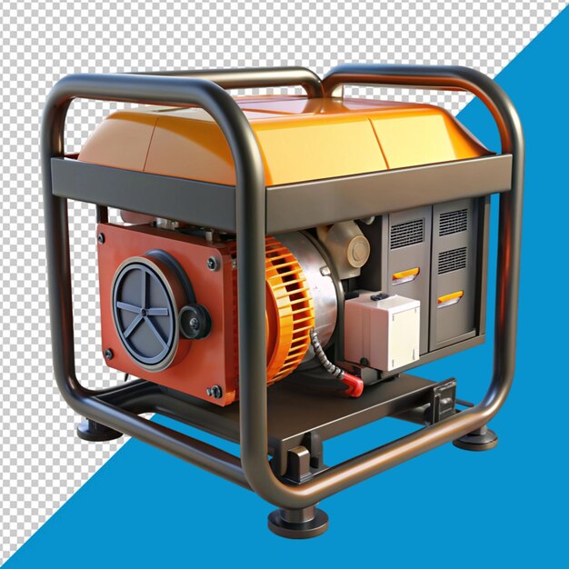 Electric generator on transparent background