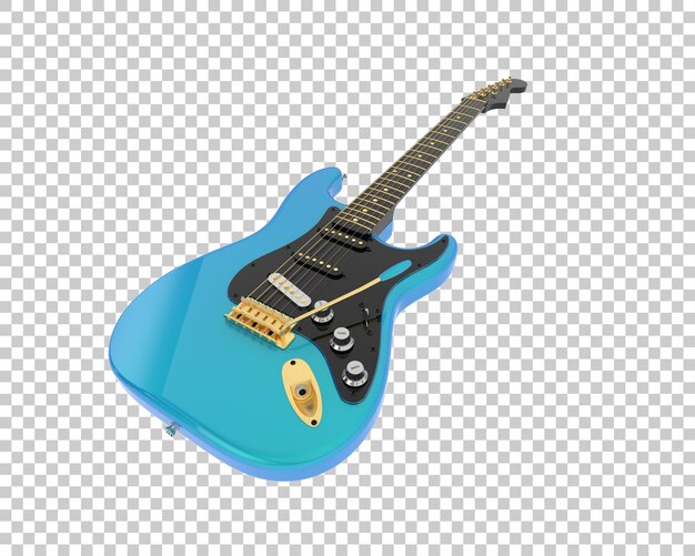 PSD electric guitar isolated on background 3d rendering illustration