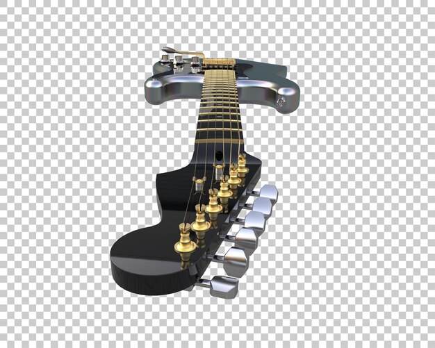 PSD chitarra elettrica isolata sullo sfondo illustrazione di rendering 3d