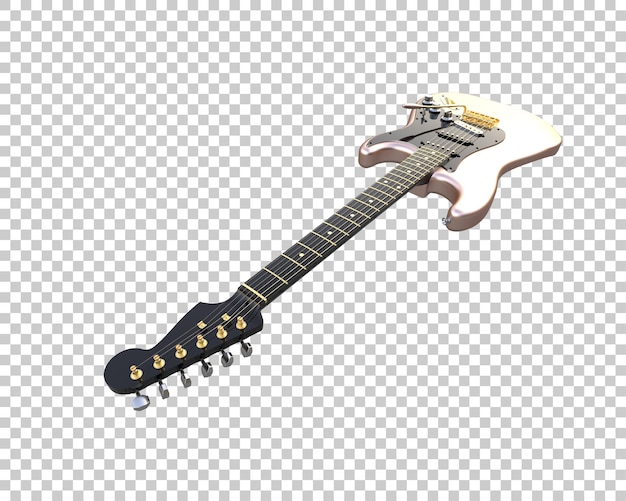 PSD chitarra elettrica isolata sullo sfondo illustrazione di rendering 3d