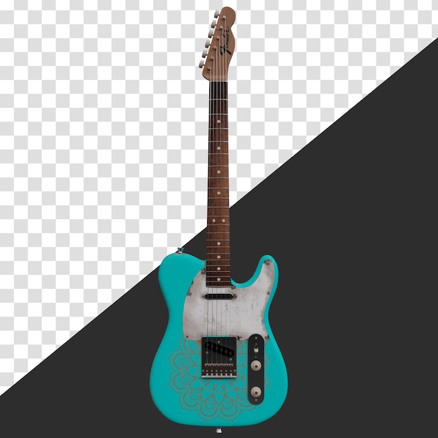 PSD electric guitar isolated