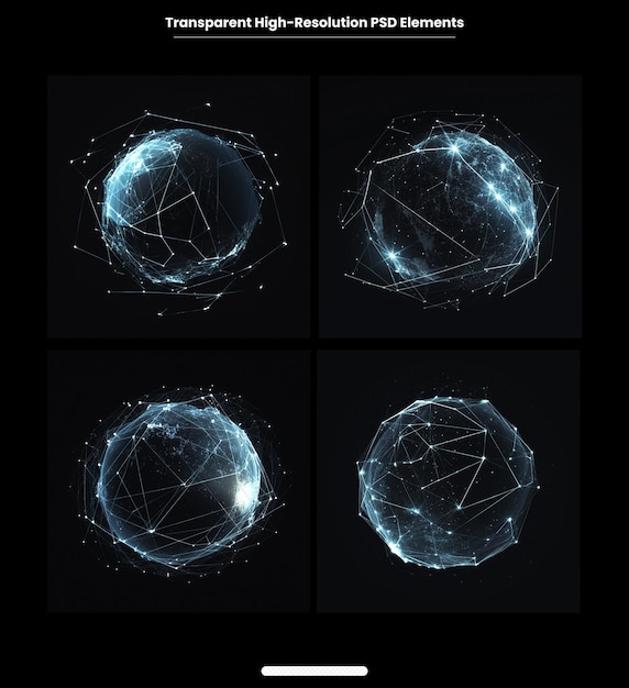 PSD electric lightning ball or electricity thunderbolt in a sky