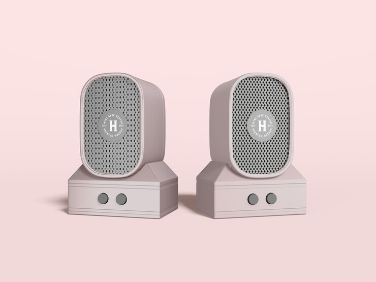 PSD 電気ミニ ルーム ヒーター ブランド モックアップ