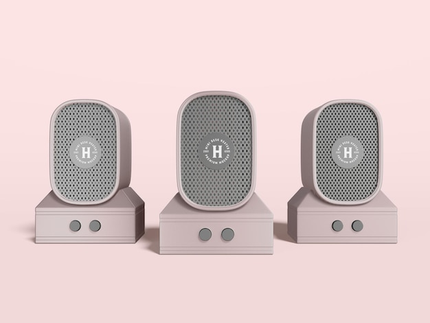 PSD electric mini room heater branding mockup