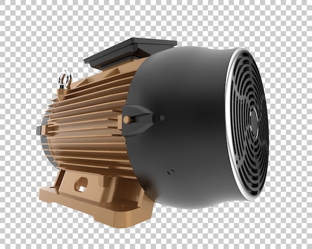 PSD electric motor isolated on transparent background 3d rendering illustration