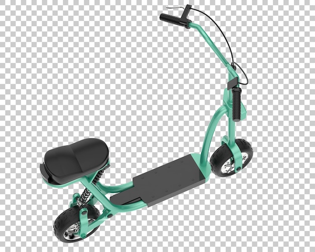 Electric scooter isolated on transparent background 3d rendering illustration