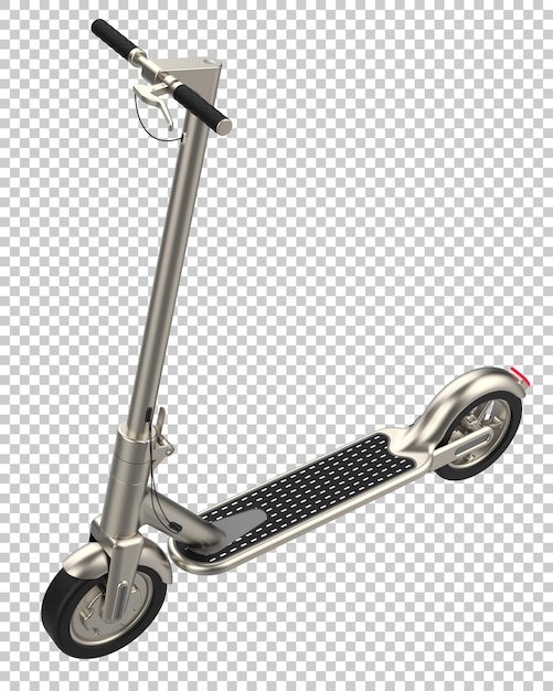 Electric scooter isolated on transparent background 3d rendering illustration