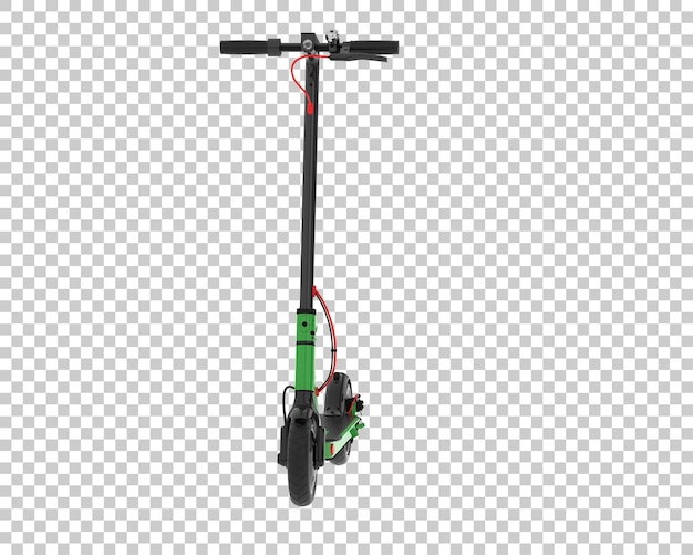 Electric scooter isolated on transparent background 3d rendering illustration