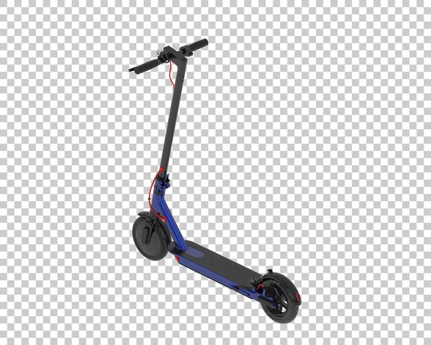 PSD scooter elettrico isolato su sfondo trasparente illustrazione del rendering 3d