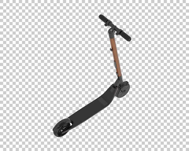 PSD scooter elettrico isolato su sfondo trasparente illustrazione del rendering 3d