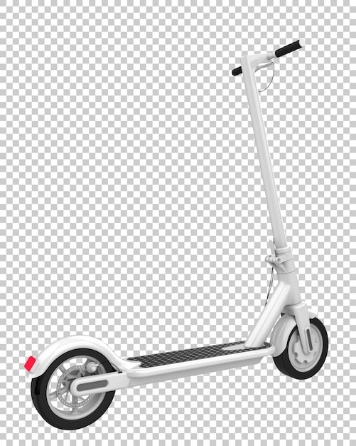 Electric scooter on transparent background 3d rendering illustration