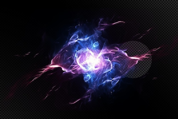Electric Shock Lighting Effect on Transparent Background