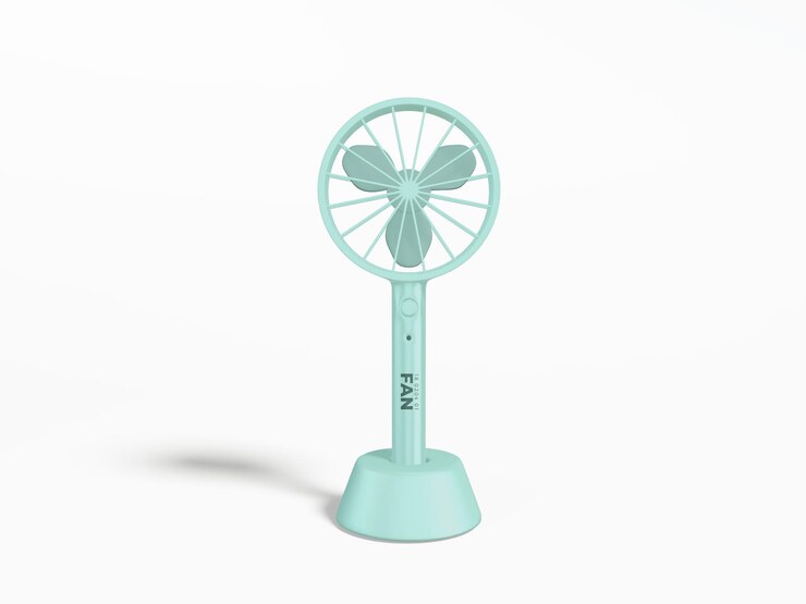 PSD electric stand fan branding mockup