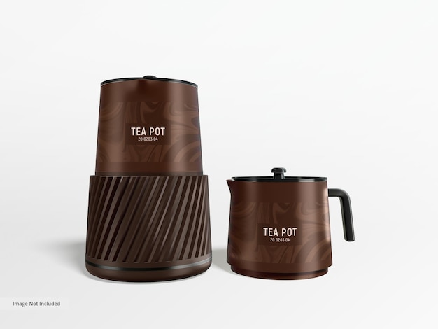 Electric tea pot branding mockup