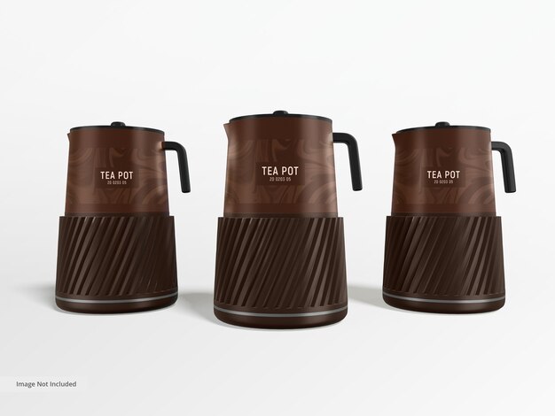 PSD electric tea pot branding mockup