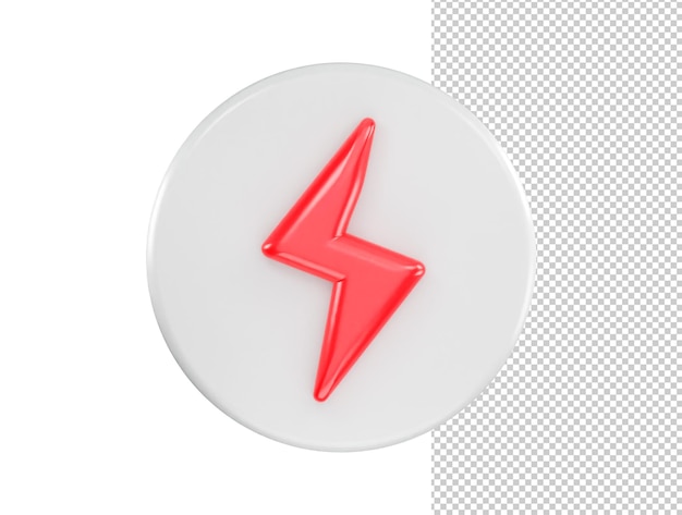 Electricity icon 3d rendering vector illustration