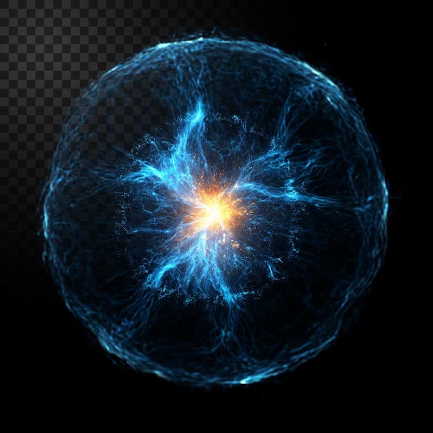 electrified plasma orb in space