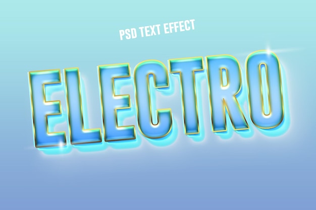 Electro 3d style text effect