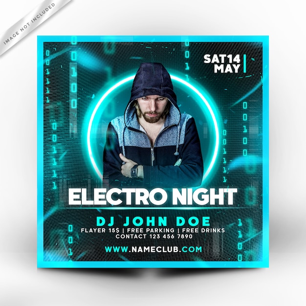 Flyer per feste electro night