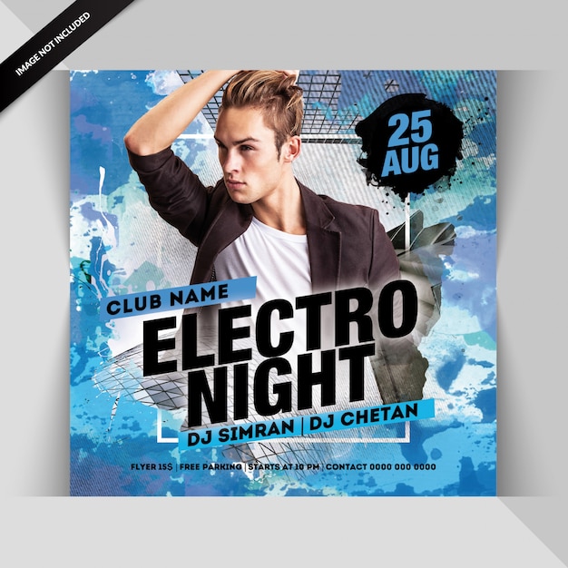 Flyer per feste electro night